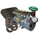 EasyPro PA100W Rotary Vane Pond Aeration System 1 HP Kit with Weighted Tubing