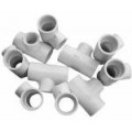 Genova Products 31481CP 3/4-Inch by 1/2-Inch Female Iron Pipe Thread Reducing PVC Pipe Tee - 10 Pack
