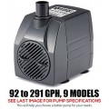 PonicsPumps PP12005: 120 GPH Submersible Pump with 5' Cord - 6W. for Fountains, Statuary, Aquariums & more. Comes with 1 year limited warranty.