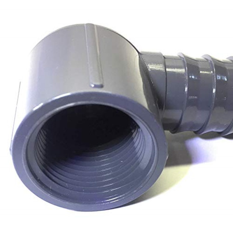 Spears 1407 Series PVC Tube Fitting, 90 Degree Elbow, Schedule 40, Gray