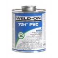 Weldon 10163 Blue 721 Medium-Bodied PVC Professional Industrial-Grade Cement Fast-Setting Low-Voc, 1/2 Pint, Blue
