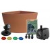 Algreen Hampton Contemporary Terra Cotta Patio and Deck Pond Water Feature Kit with Light, 35-Gallon
