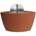 Algreen Hampton Contemporary Terra Cotta Water Feature and Pond, 35-Gallon