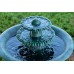 Alpine Corporation 3-Tiered Pedestal Water Fountain and Bird Bath - Ceramic Vintage Decor for Garden, Patio, Deck, Porch - Green