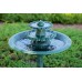 Alpine Corporation 3-Tiered Pedestal Water Fountain and Bird Bath - Ceramic Vintage Decor for Garden, Patio, Deck, Porch - Green