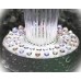 Floating Spray Fountain with 48 LED Light and 550 GPH Pump (Black) (6"H x 12"W x 12"D)