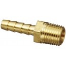 Anderson Metals 57001-0404 Brass Hose Fitting, Adapter, 1/4" Barb x 1/4" NPT Male Pipe