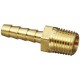 Anderson Metals 57001-0404 Brass Hose Fitting, Adapter, 1/4" Barb x 1/4" NPT Male Pipe