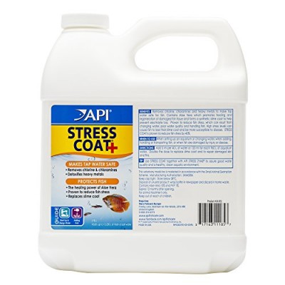 API STRESS COAT Aquarium Water Conditioner 64-Ounce Bottle