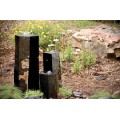 Aquascape 98264 3 Semi-Polished Stone Basalt Columns Sm 12" H, Med 20" H, Large 27" H for Pond Water Feature Waterfall Landscape and Garden