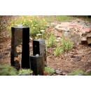 Aquascape 98264 3 Semi-Polished Stone Basalt Columns Sm 12" H, Med 20" H, Large 27" H for Pond Water Feature Waterfall Landscape and Garden