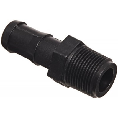 Banjo HB075 Polypropylene Hose Fitting, Adapter, 3/4" NPT Male x 3/4" Barbed