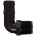 Banjo HB100-90 Polypropylene Hose Fitting, 90 Degree Elbow, 1" NPT Male x 1" Barbed