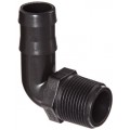 Banjo HB100-90 Polypropylene Hose Fitting, 90 Degree Elbow, 1" NPT Male x 1" Barbed