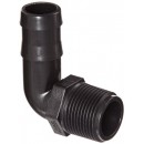 Banjo HB100-90 Polypropylene Hose Fitting, 90 Degree Elbow, 1" NPT Male x 1" Barbed