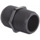 Banjo NIP100-SH Polypropylene Pipe Fitting, Short Nipple, Schedule 80, 1" NPT Male, 2" Length