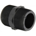 Banjo NIP150-SH Polypropylene Pipe Fitting, Short Nipple, Schedule 80, 1-1/2" NPT Male, 2-1/2" Length