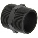 Banjo NIP200-SH Polypropylene Pipe Fitting, Short Nipple, Schedule 80, 2" NPT Male, 2-1/2" Length