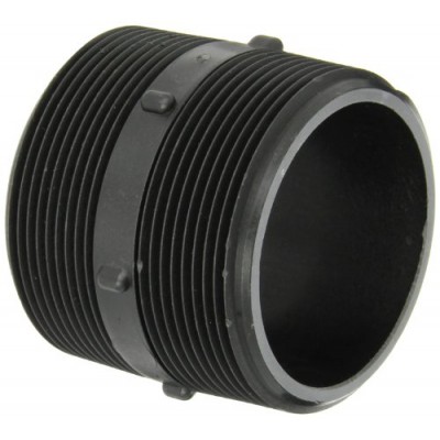 Banjo NIP300-SH Polypropylene Pipe Fitting, Short Nipple, Schedule 80, 3" NPT Male, 3" Length