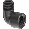 Banjo SL100-90 Polypropylene Pipe Fitting, 90 Degree Street Elbow, Schedule 80, 1" NPT Female x NPT Male