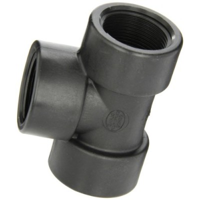 Banjo TEE125 Polypropylene Pipe Fitting, Tee, Schedule 80, 1-1/4" NPT Female