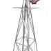 8' Windmill Ornamental Garden Weather Vane Weather Resistant Silver and Red