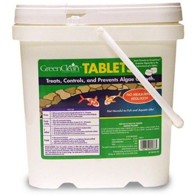 GreenClean Tablets - 8 lbs -  Algae Preventative.  Koi Pond, Fountain, Water Gardens, Water Features. EPA Registered. Safe for Fish, Plants, Pets a...