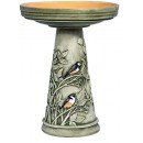 Burley Clay Chickadee Bird Bath Set