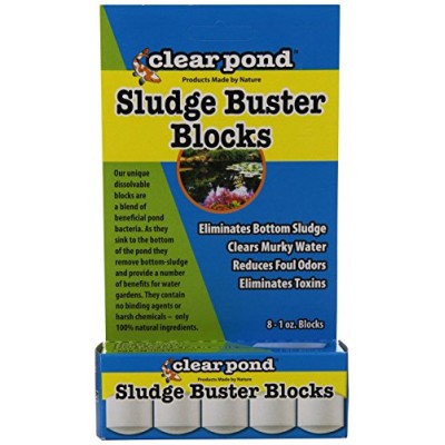 Clear Pond Sludge Buster Blocks, 8 1-Ounce Pack