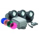 Danner 02393 Pondmaster Submersible Halogen Pond Lightset, Three Light with Transformer