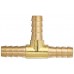 Dixon 179-0606 Brass Hose Splicer Fitting, Tee, 3/8" Hose ID Barbed