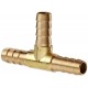 Dixon 179-0606 Brass Hose Splicer Fitting, Tee, 3/8" Hose ID Barbed
