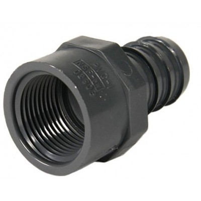 Dura Schedule 40 PVC Straight Insert Adapters 1" FPT x 1" Hose Barb