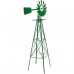 8ft. Ornamental Garden Windmill - Green and Yellow