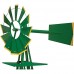 8ft. Ornamental Garden Windmill - Green and Yellow