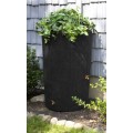 Good Ideas IMP-C90-BLK Impressions Tree Bark Rain Barrel, 90-Gallon, Black