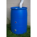 Good Ideas RB55-BLUE Big Blue Recycled Rain Barrel, 55-Gallon