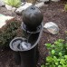 35" Floating Sphere Waterslide Fountain - Indoor/Outdoor Water Feature Great for Patios and Gardens