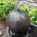 35" Floating Sphere Waterslide Fountain - Indoor/Outdoor Water Feature Great for Patios and Gardens