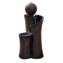 35" Floating Sphere Waterslide Fountain - Indoor/Outdoor Water Feature Great for Patios and Gardens