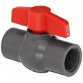 Hayward QVC1007TSEG Series QVC Compact Ball Valve, Threaded End, Gray, 3/4" Size