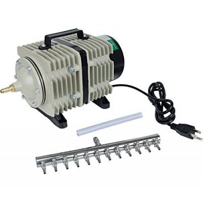 Hydrofarm Active Aqua Commercial Air Pump, 12 Outlets, 112W, 110 L/min