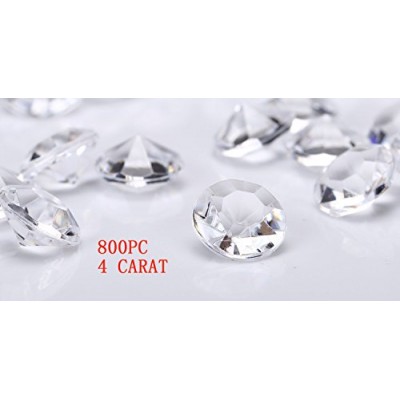 jollylife 800 Diamond Table Confetti Wedding Bridal Shower Party Decorations 4 Carat/ 10mm Clear