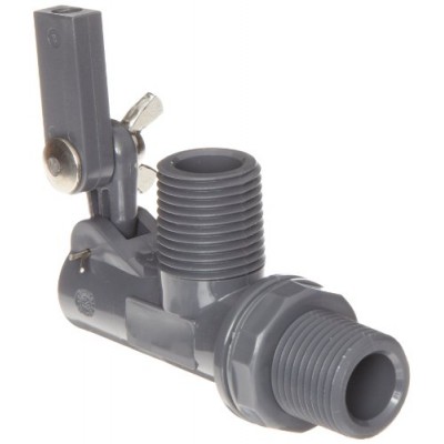 Kerick Valve PT050525 PVC Float Valve, Tank Mount, 12.5 gpm at 60 psi, 1/2" NPT Male