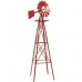 8ft. Ornamental Garden Windmill - Red and White