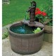 Little Giant 566740 Whiskey Barrel Classical Fountain, Weather Wood