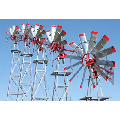 28' Pond Aeration Windmill | American Eagle | Largest Wheel On Market | Wind Mill Aerator Kit System
