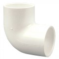 NIBCO 406 Series PVC Pipe Fitting, 90 Degree Elbow, Schedule 40, 1-1/2" Slip
