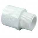 NIBCO 436 Series PVC Pipe Fitting, Adapter, Schedule 40, 3/4" Slip x NPT Male