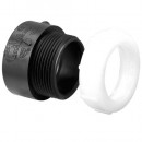 NIBCO 5801-7 ABS Pipe Fitting, Adapter, Schedule 40, 1-1/2" Hub x 1-1/4" Slip Joint